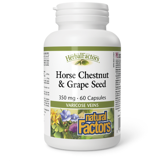 NATURAL FACTORS HORSE CHESTNUT GRAPESEED 60C
