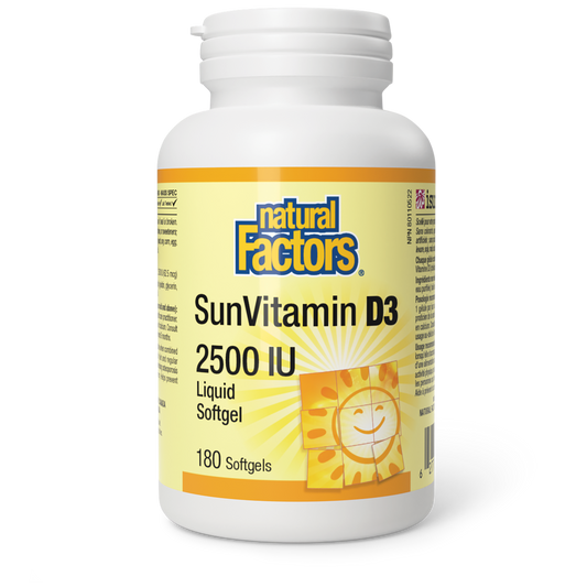 NATURAL FACTORS VITAMIN D3 2500IU SG 180