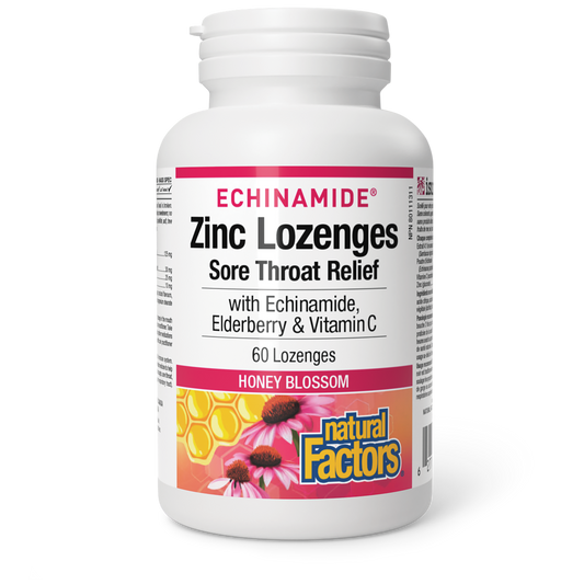 NATURAL FACTORS ZINC HONEY BLOSSOM LOZ 60