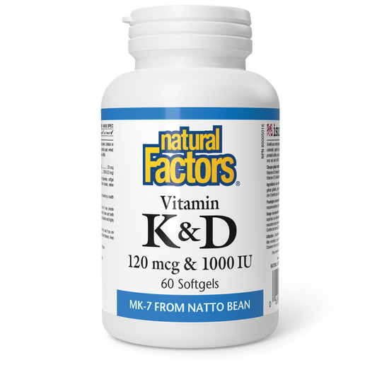 NATURAL FACTORS VITAMIN D & K2 60SG