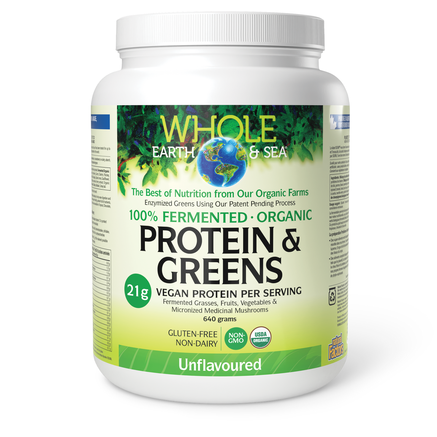 NATURAL FACTORS WES PROTEIN & GREENS UNFLAVOURED