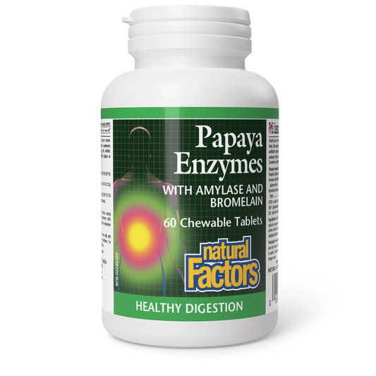 NATURAL FACTORS PAPAYA ENZYMES 60T