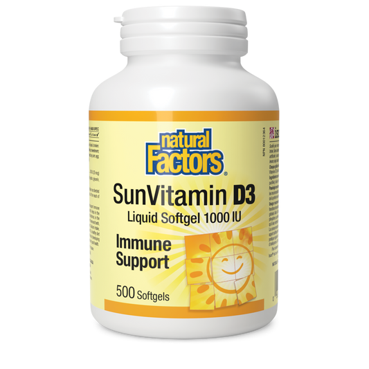 NATURAL FACTORS VITAMIN D3 1000IU 500SG