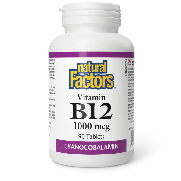 NATURAL FACTORS B12 CYNOCOBALAMIN 1000MCG