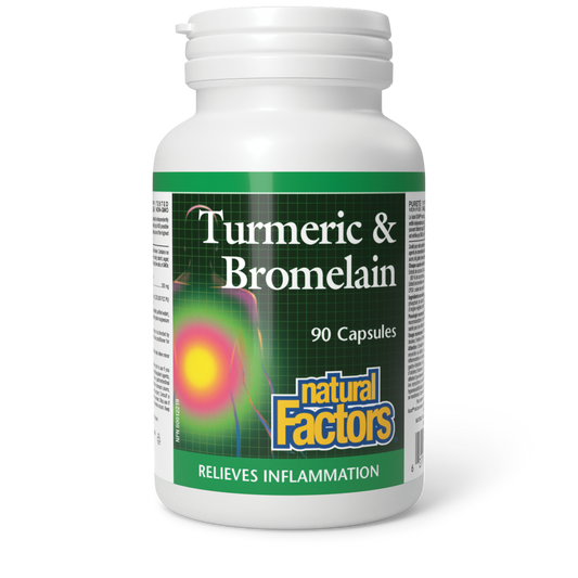 NATURAL FACTORS TURMERIC BROMELAIN 90C