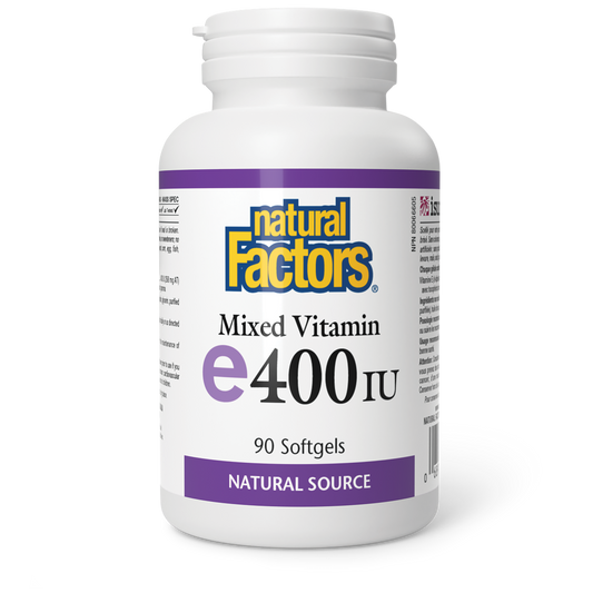 NATURAL FACTORS VITAMIN E 400IU MIXED 90S